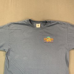VTG Bad Ass Coffee Co Shirt Mens XL Blue Columbia SC Graphic Tee Duck Co