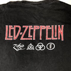 Vintage 2001 Led Zeppelin IV Album T-Shirt Adult Large ZoSo Black Old Hermit