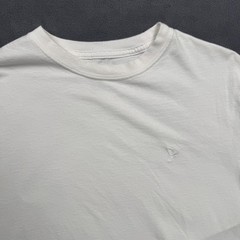 American Eagle T-Shirt Cotton Jersey Minimalist Casual White Medium Tall