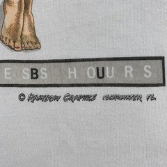Vtg 90s Heat Color Changing Business Hours Beach Bikini Babe T-Shirt Small Surf
