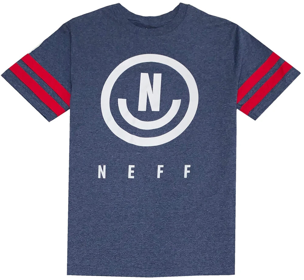 NEFF Men’s Indigo Blue Short Sleeve Logo Jersey T-Shirt NEW Large L