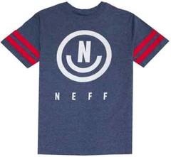 NEFF Men’s Indigo Blue Short Sleeve Logo Jersey T-Shirt NEW Large L