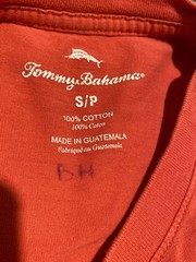 Tommy Bahama Hot Streak Casino Graphic Pocket T Shirt Red Small SP Cigar Dice Po