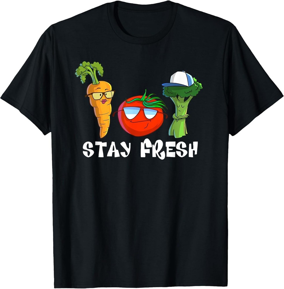 Lunch Lady “Stay Fresh” Funny Cool Vegetables Gift Cotton Tee – MADE IN USA