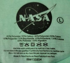 NASA (L) Sky Logo Space Aeronautics Men’s T-Shirt Large Poly Cotton Blend