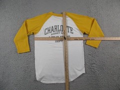 The Flat Head Shirt Mens 36 White Yellow Raglan Glory Park Baseball Cotton