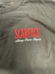 Scarface Tony Montana Money Power Respect T Shirt Mens XL Black Graphic Tee