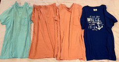 4pc Lot J.CREW Broken-in Vintage Graphics Men’s Size Slim Large Crew Neck Pocket