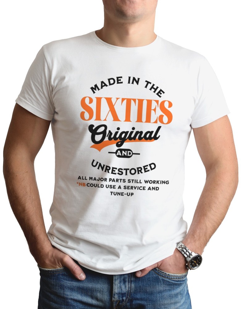60’s Birthday T-Shirt Funny Gift For Him Made In 60s Gift T Shirt Mens Tee