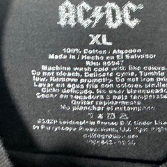 AC/DC Shirt Adult Extra Large Black Rock Band Music Tour Back in Black Mens