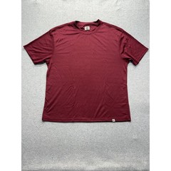 Stacy Adams Mens XL Short Sleeve T-Shirt Burgundy Maroon Rayon Blend Crew Neck