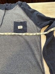 Quicksliver Michi Hoodie Mens Large Blue Heater Pullover tshirt Surf Skate