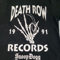 Death Row Records 1991 Snoop Dog Graphic Tee T-Shirt Black Size M