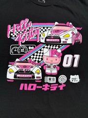 Hello Kitty Race Car Tokyo Speed T-Shirt Sanrio Adult Medium Black Tee See Desc.
