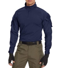 Men’s 1/4 Zip Tactical T-Shirt Long Sleeve Outdoor Hiking Casual Work Pullover T