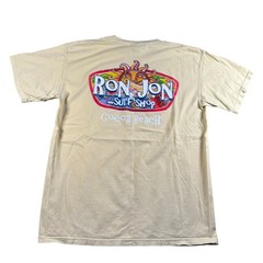 Ron Jon Surf Shop T Shirt Mens L Cocoa Beach Graphic Surfwear Beachy Coastal