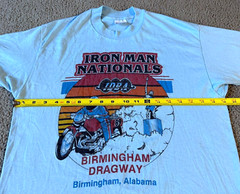 VTG 80s Iron Man Nationals IDBA Motorcycle Race Birmingham AL T-Shirt – Size S/M