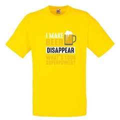 Beer Super Power What’s Yours Novelty T Shirt Various Colours And Sizes