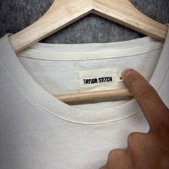 Taylor Stitch T-Shirt Men’s Small White Chest Pocket Short Sleeve Slub Cotton