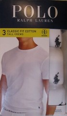 3 GENUINE POLO RALPH LAUREN MENS 1XL TO 6XL BIG&TALL BLACK COTTON CREW T-SHIRTS