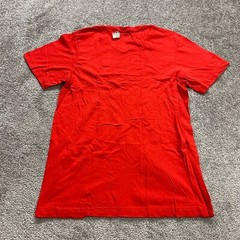 Alfani Basic Tee T-Shirt Mens Small Red Solid V-Neck Short Sleeve Cotton NWT New