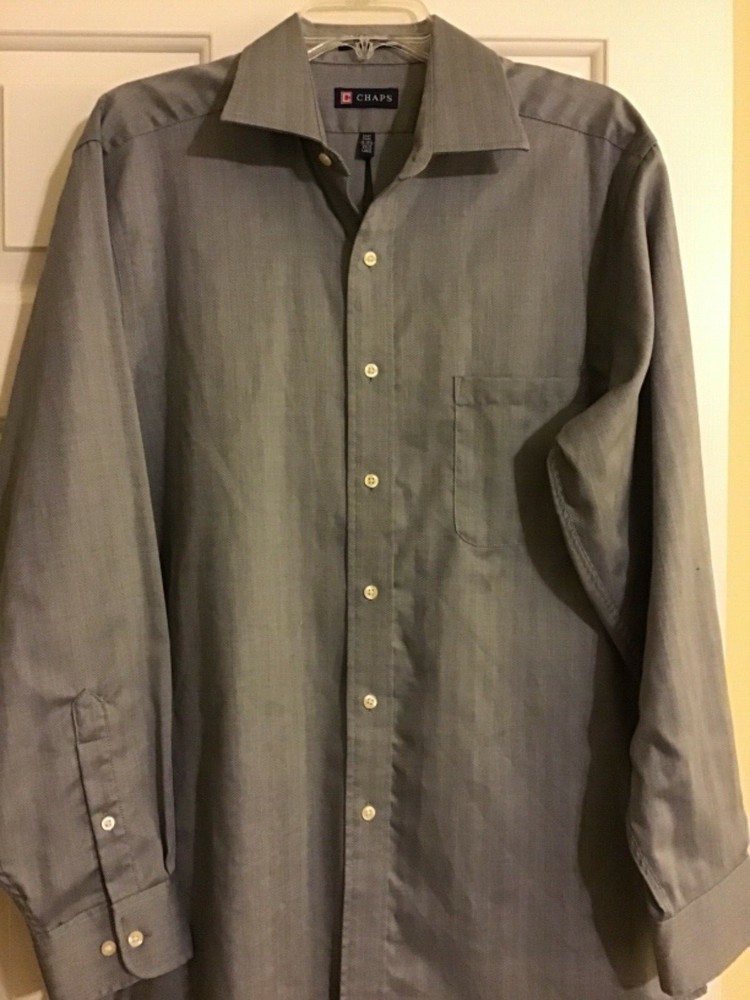 Chaps Button down shirt size 16-161/2. 34/35 Easy care