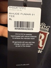 Rhude Fumar 91 Graphic Logo Print Men’s Black/Red/White Cotton T-Shirt XL