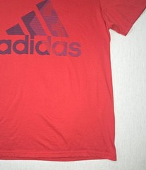Adidas Performance Tee Red Short Sleeve T-Shirt Cotton/Polyester Size L