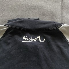Vintage 2000s Quicksilver Surf Shirt Mens Medium Black Gray Surfing Beach Swim