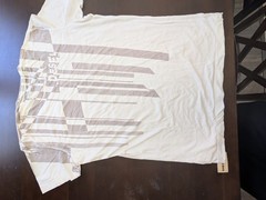 DIESEL Mens Graphic T-Shirt XXL NWT Off White Geometric Abstract Cotton Tee 2XL