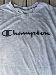 Champion Double Dry T-Shirt Mens Large Gray Athletic Logo Moisture Wicking NWT