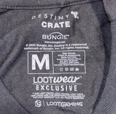 Destiny Bungie Gaming Shirt Lootcrate Lootwear Adult Black LS T Shirt Size M