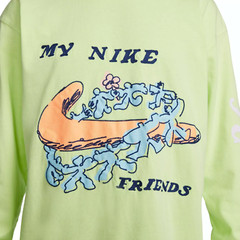 NWT Nike DZ3080-383 Men Sportswear Max90 LongSleeve Cotton Tee Shirt Lime Size L