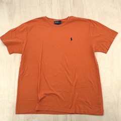 Mens Classic Short Sleeve T-Shirt Orange Embroidered Pony Logo Polo Ralph Lauren