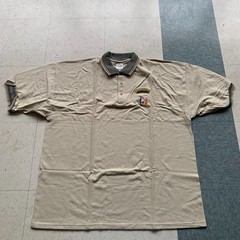 New Lost Coast Brewery Great White Beer Polo Shirt Salesman 1990s y2k Beige Tan