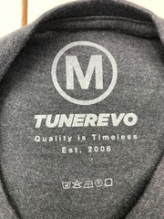 Tunerevo Mens Dark Grey Yellow Back Graphic Print Short Sleeve Shirt Size Medium