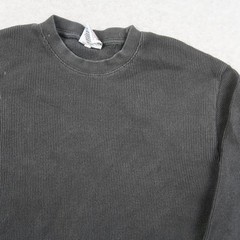 Pro Club Heavy Weight Thermal Shirt Mens Large Black Waffle Knit Long Sleeve L