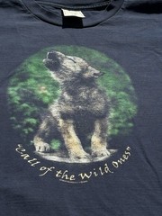 Vintage Blue Single Stitch Wolf “Call Of The Wild Ones” T Shirt Size XXL 2001