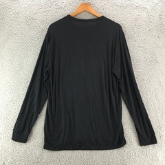 Firm Grip Long Sleeve Tee Top Mens XL Black Crew Neck Pullover Basic Casual