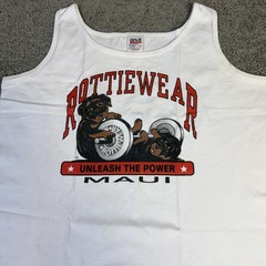VTG 90s Rottiewear Shirt Mens L Tank Maui Rottweiler Muscle Body Building Gym
