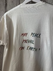 Vintage May Peace Prevail On Earth Art T-shirt Double Sided 80s Single Stitch
