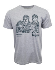 THE BEATLES MENS REVOLUTION T SHIRT GRAY