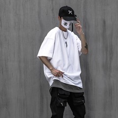 Niepce Streetwear Urban Half Sleeves Tee Japanese Kanji Graphic Mens T-Shirt