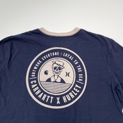 Carhartt Shirt Men Small Collab Hurley Skull Outwork Spell Retro Work Party Ex