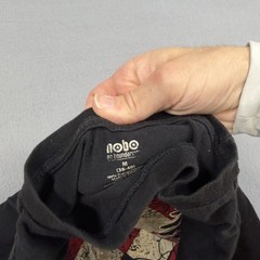 No Boundaries Shirt Mens Medium Black Eagle Argyle Graphic Tee Tagless Crest