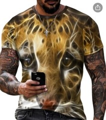 Crazy Cat Shirt 3D Print Mens Unisex XL Unique Tiger King House Big Cat Cougar