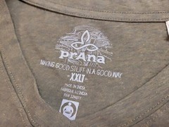 PrAna Shirt Mens 2XL Tall Green Performance Casual V Neck Short Sleeve