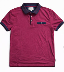 Scott James England Henley Tshirt Large Burgundy Elevated Basic Staple NEW