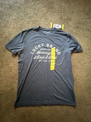 Lucky Brand Built On Motorcycles & Rock & Roll Graphic Tee