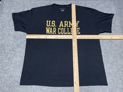 US ARMY Black Champion WAR COLLEGE knights military Prep University XL Shirt Y2K